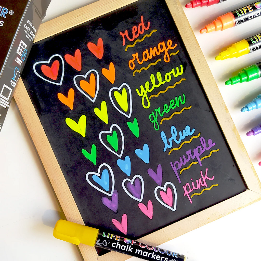 LIQUID CHALK MARKERS - 12 PC