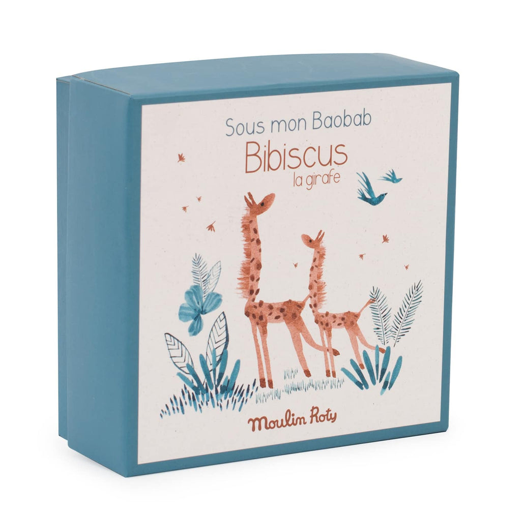 Moulin Roty - Sous Mon Baobab - Giraffe Comforter With Pacifier Holder