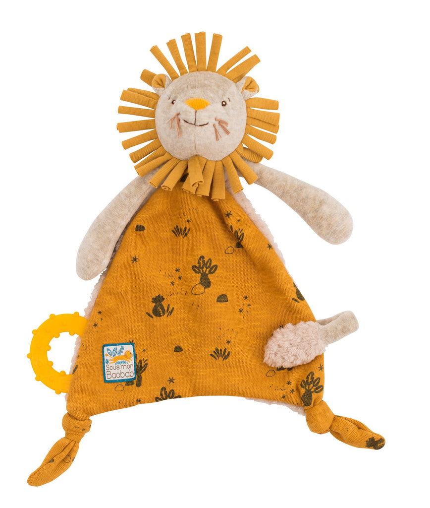 SOUS MON BAOBAB - LION COMFORTER with PACIFIER HOLDER