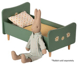 Maileg - Wooden Bed Mini Mint Blue