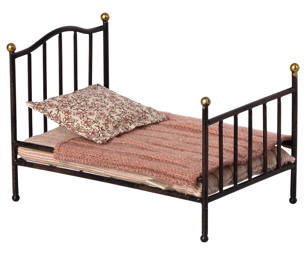 Maileg - Vintage Bed Anthracite - Mouse