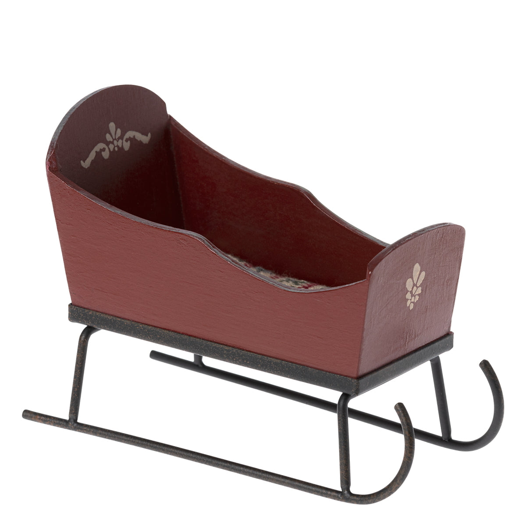 Maileg - Sleigh For Mouse Red