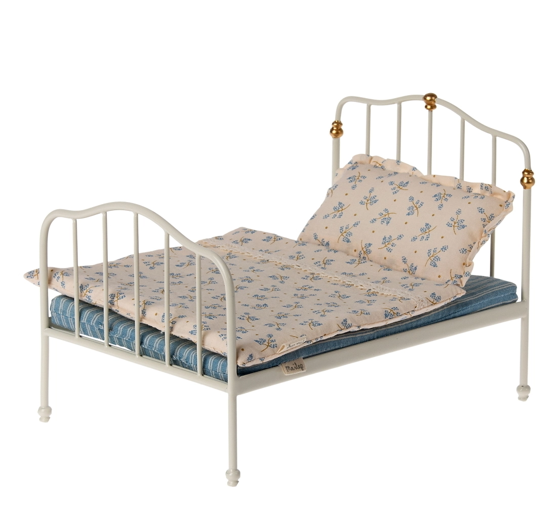 Maileg - Vintage Bed For Mouse Double - Off White