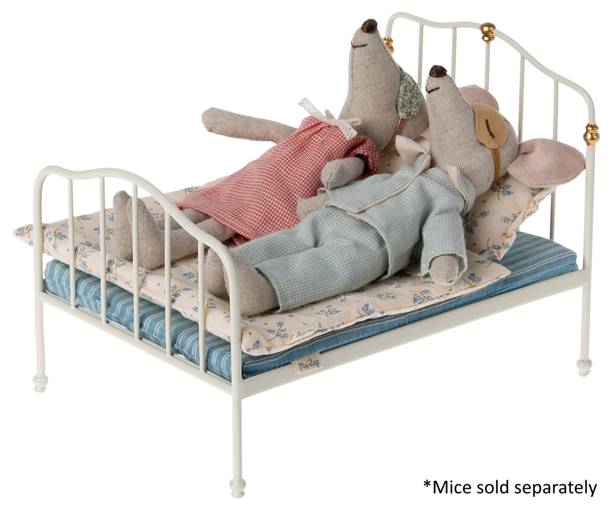 Maileg - Vintage Bed For Mouse Double - Off White