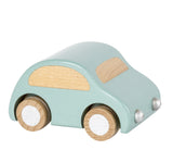 Wooden Pull Back Car - Light Blue