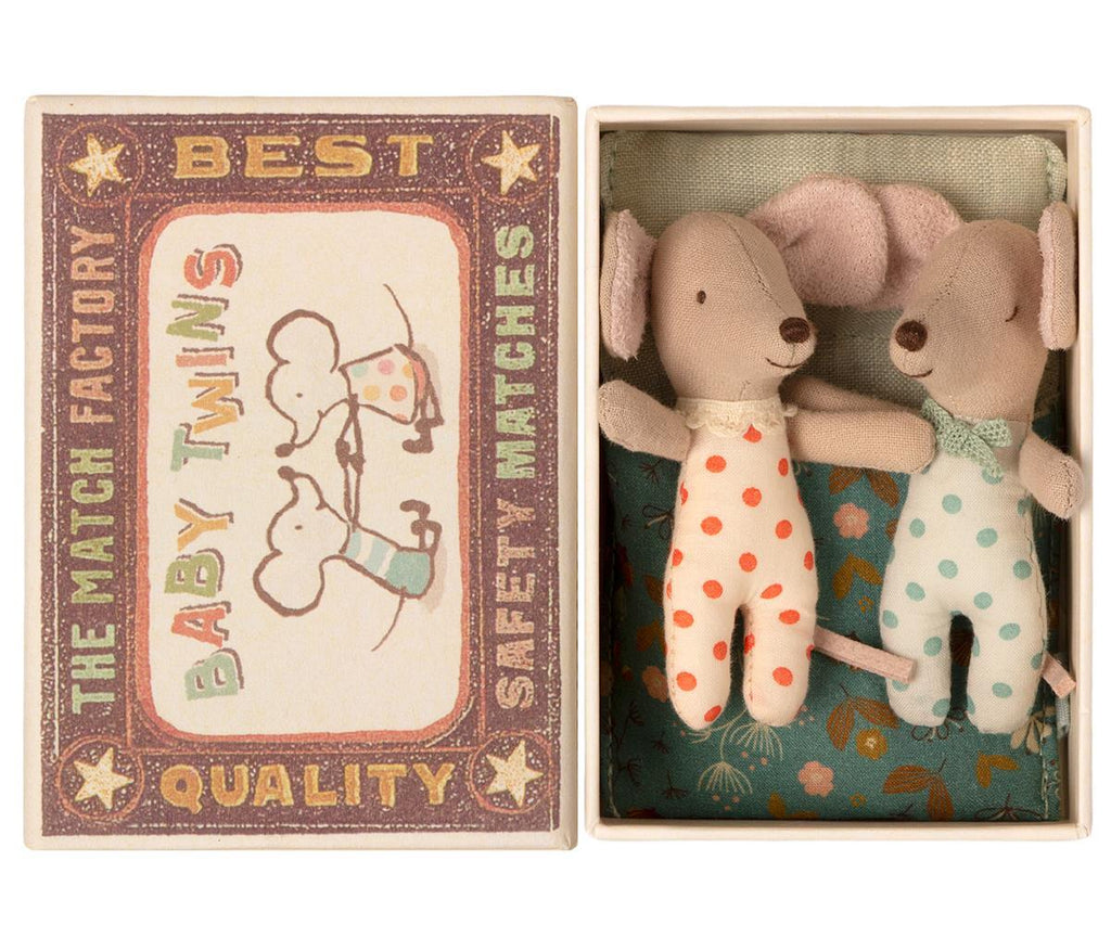 MAILEG - TWINS BABY MICE IN BOX