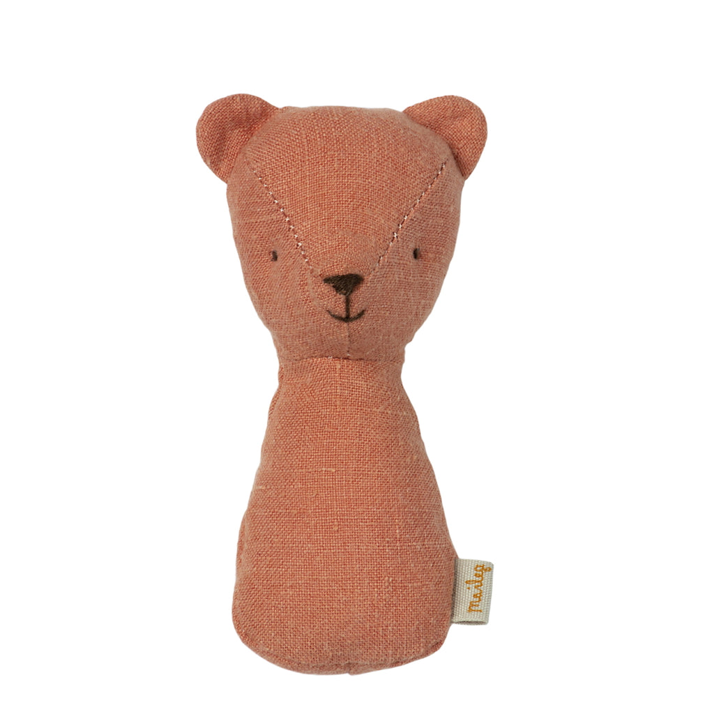 TEDDY RATTLE - DUSTY CORAL