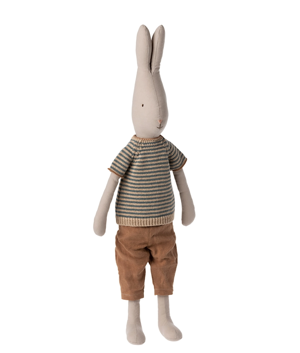Maileg - Rabbit Size 4 - Striped Knit Top