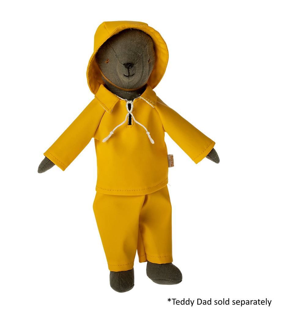 MAILEG RAINWEAR WITH HAT TEDDY DAD