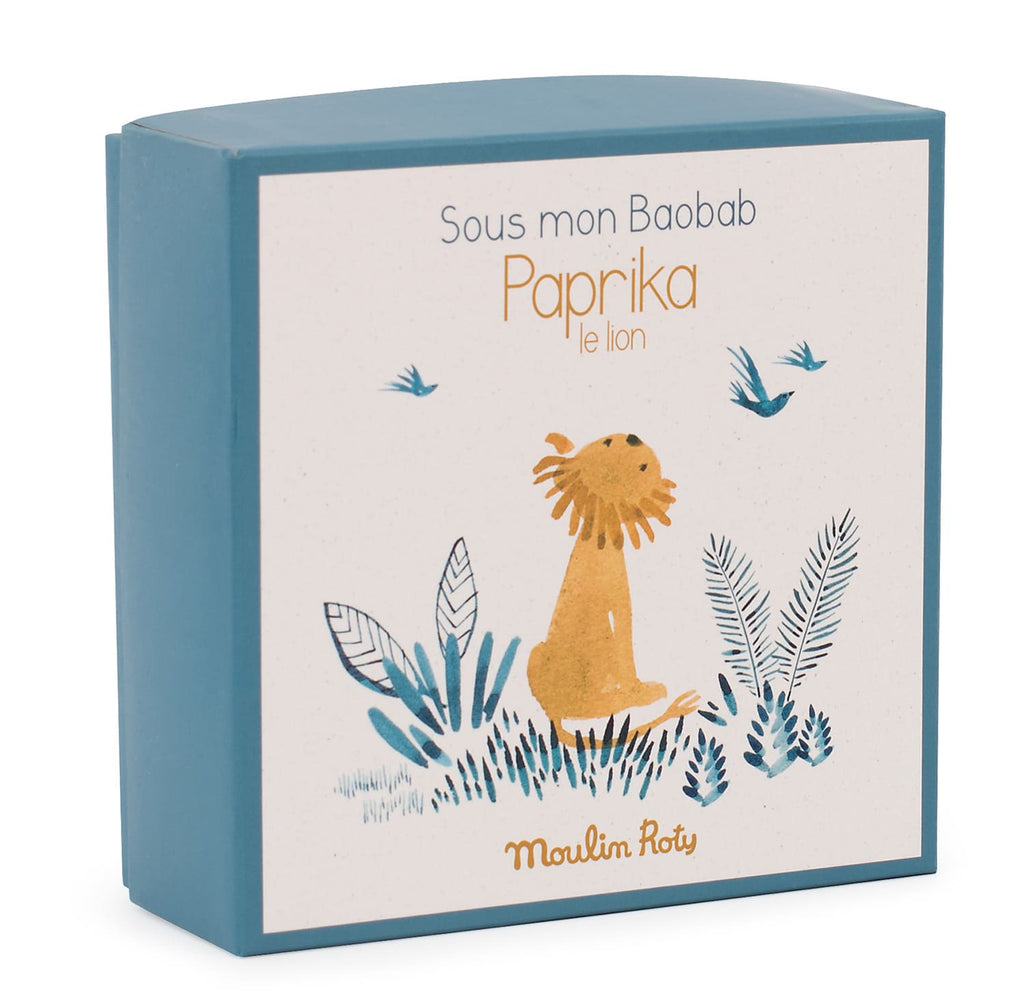 Moulin Roty - Sous Mon Baobab - Lion Comforter With Pacifier Holder