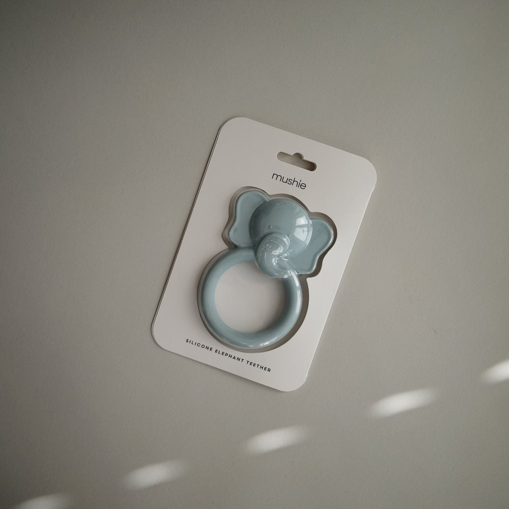 Mushie Teether - Elephant - Cloud
