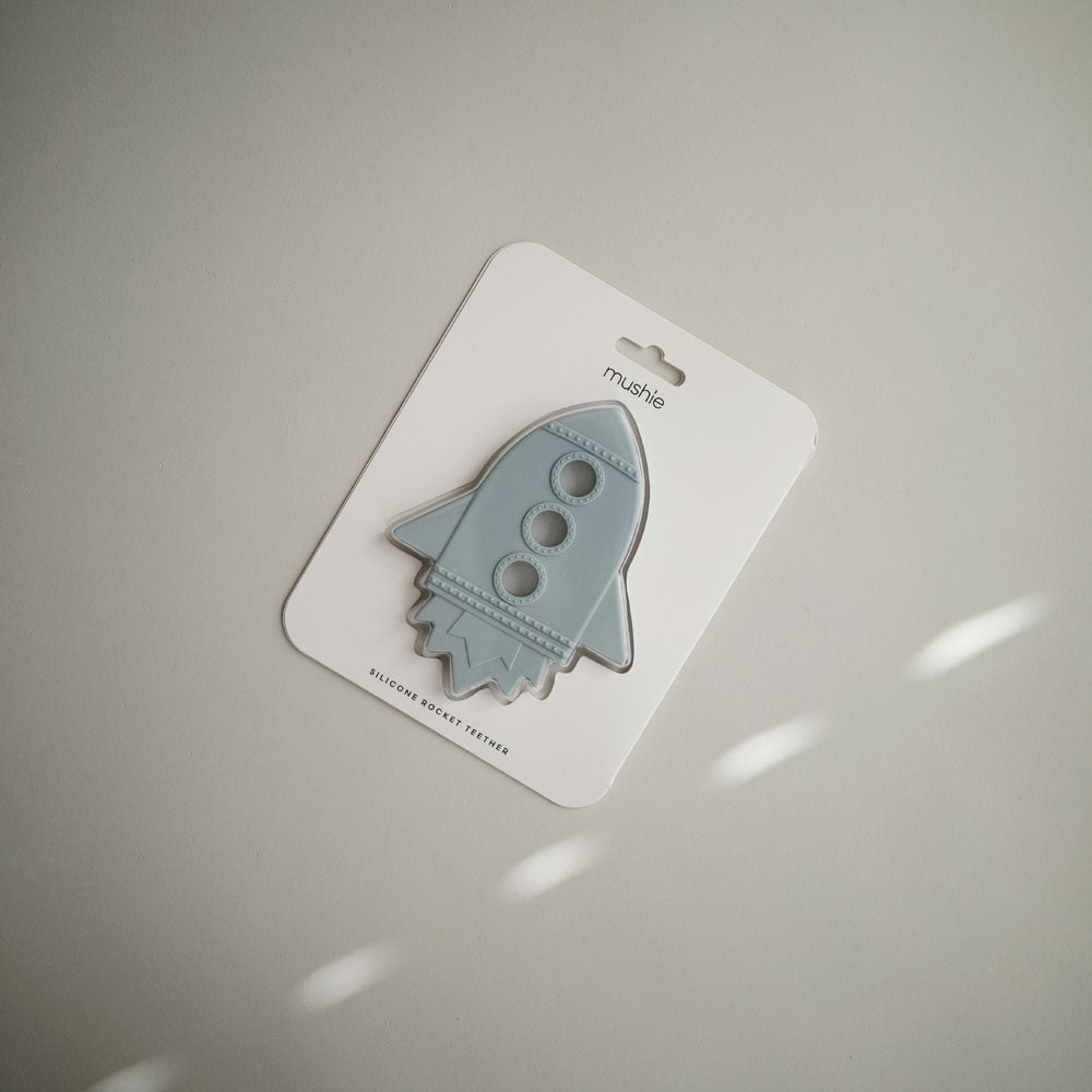 Mushie Teether - Rocket - Cloud