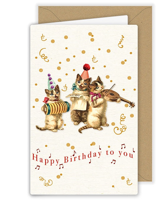 Happy birthday to you - cat musicians