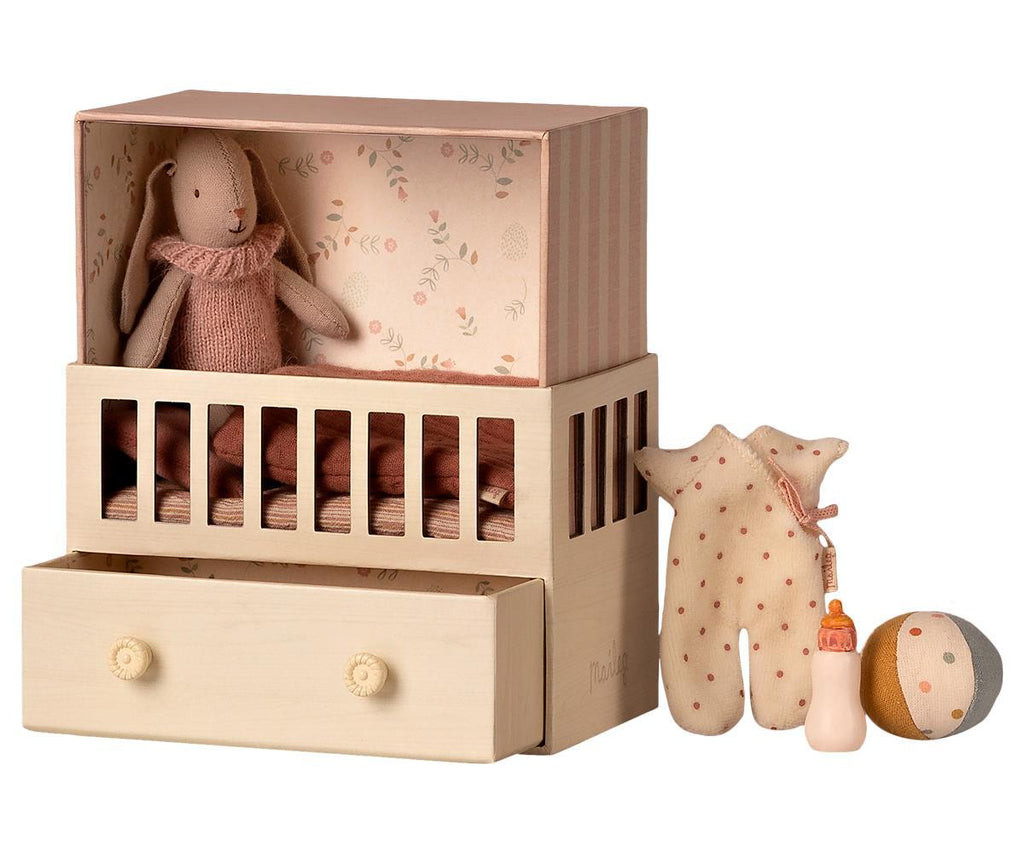 MAILEG - BABY ROOM WITH MICRO BUNNY - ROSE