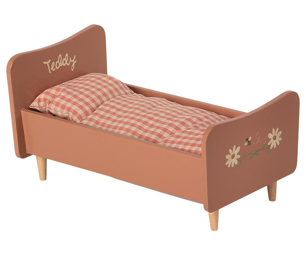 MAILEG - WOODEN BED ROSE FOR TEDDY MUM