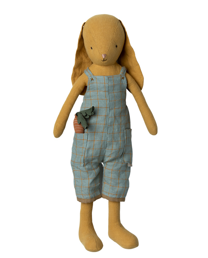 MAILEG - BUNNY SIZE 3 - DUSTY YELLOW OVERALLS
