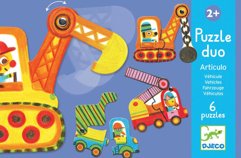 DUOPUZZLE VEHICLES 12 PCE