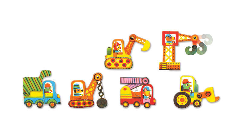 DUOPUZZLE VEHICLES 12 PCE