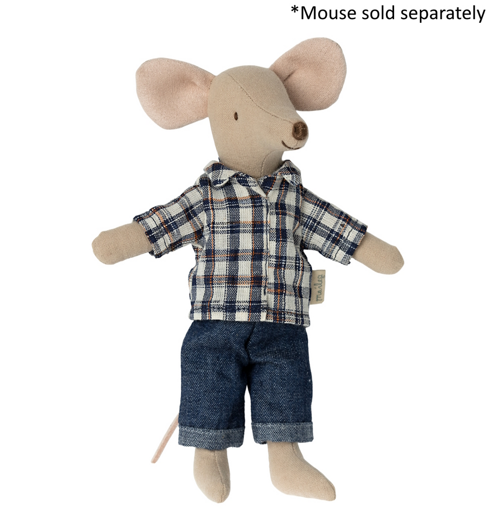 DAD CLOTHES FOR MOUSE - BLUE CHECK