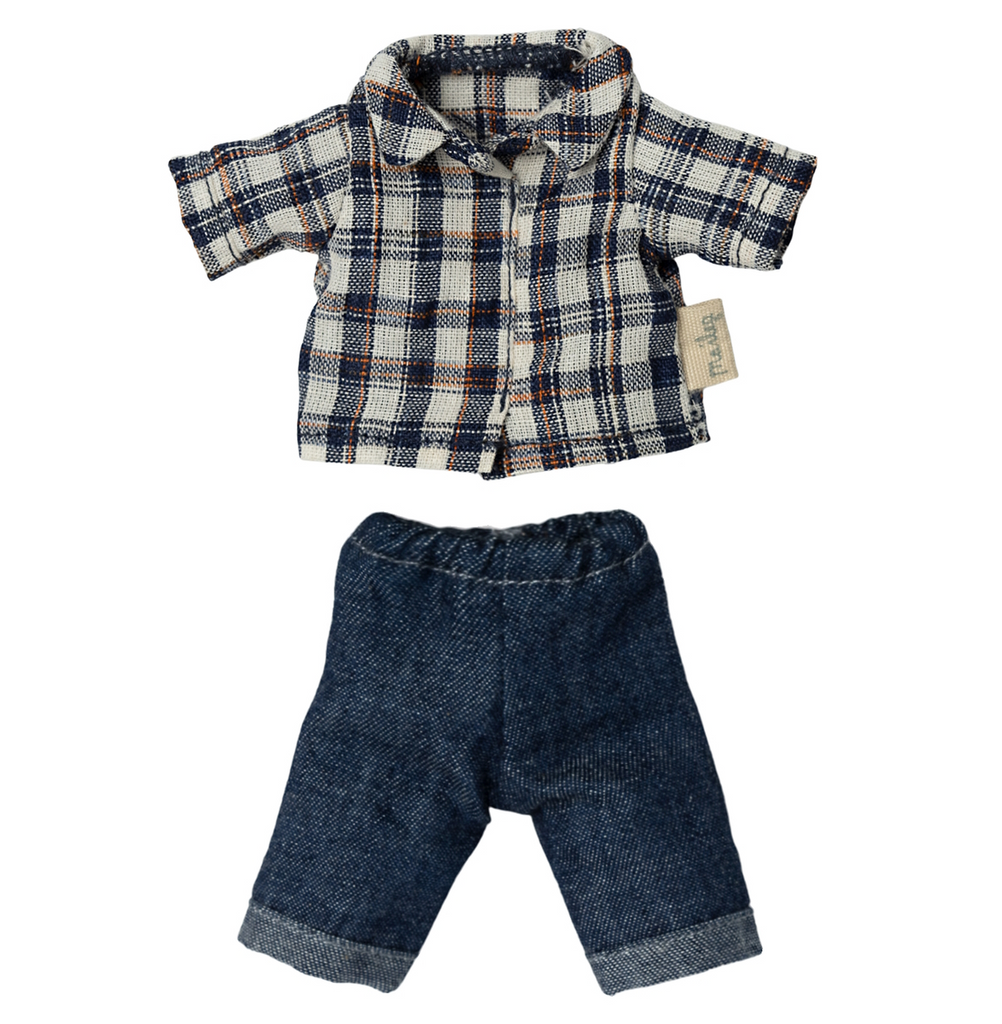 DAD CLOTHES FOR MOUSE - BLUE CHECK