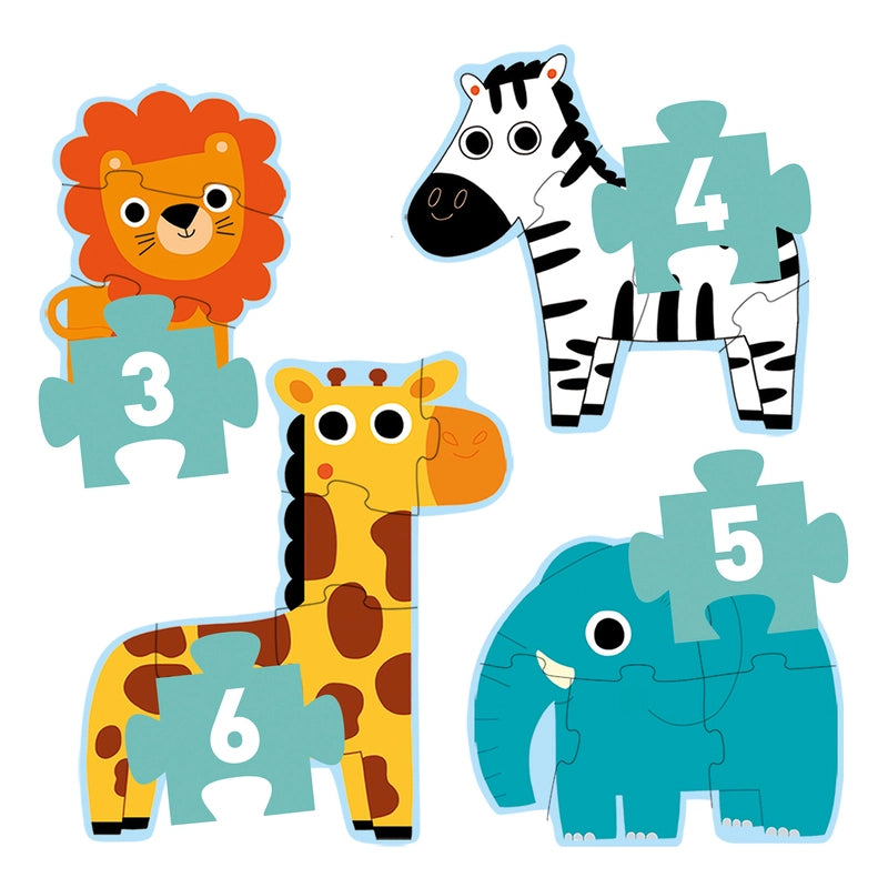 PRIMO PUZZLE - IN THE JUNGLE 3, 4, 5 & 6 PC