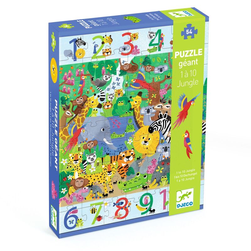 1 TO 10 JUNGLE 54PC GIANT PUZZLE