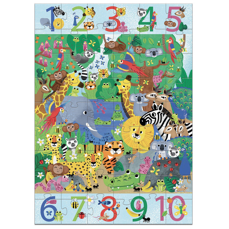 1 TO 10 JUNGLE 54PC GIANT PUZZLE