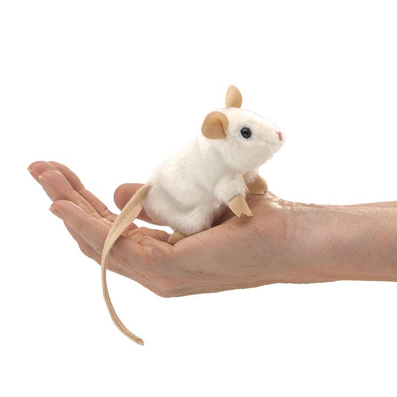 FOLKMANIS WHITE MOUSE FINGER PUPPET