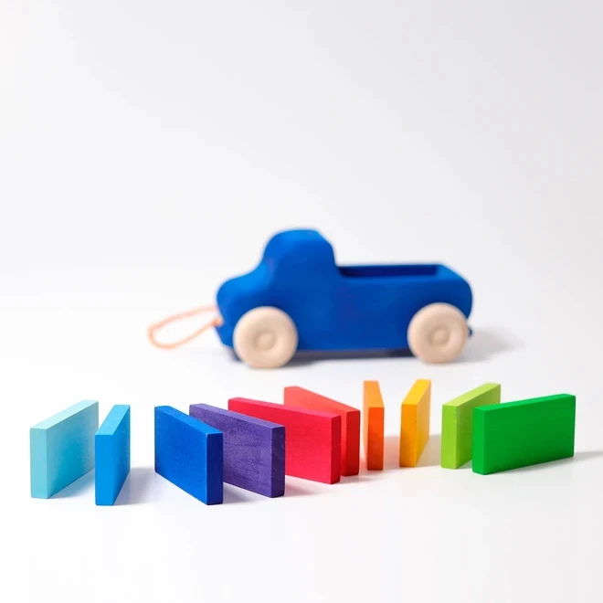 Blue Pull Along Truck With Blocks