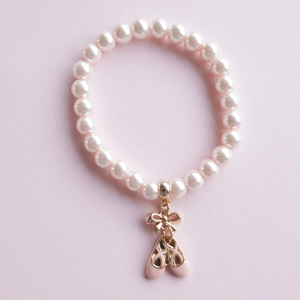 PINK PEARL BALLET SLIPPERS BRACELET