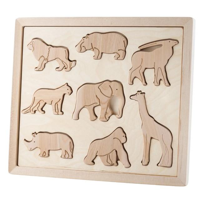 ANIMALS OF AFRICA WOODEN PUZZLE
