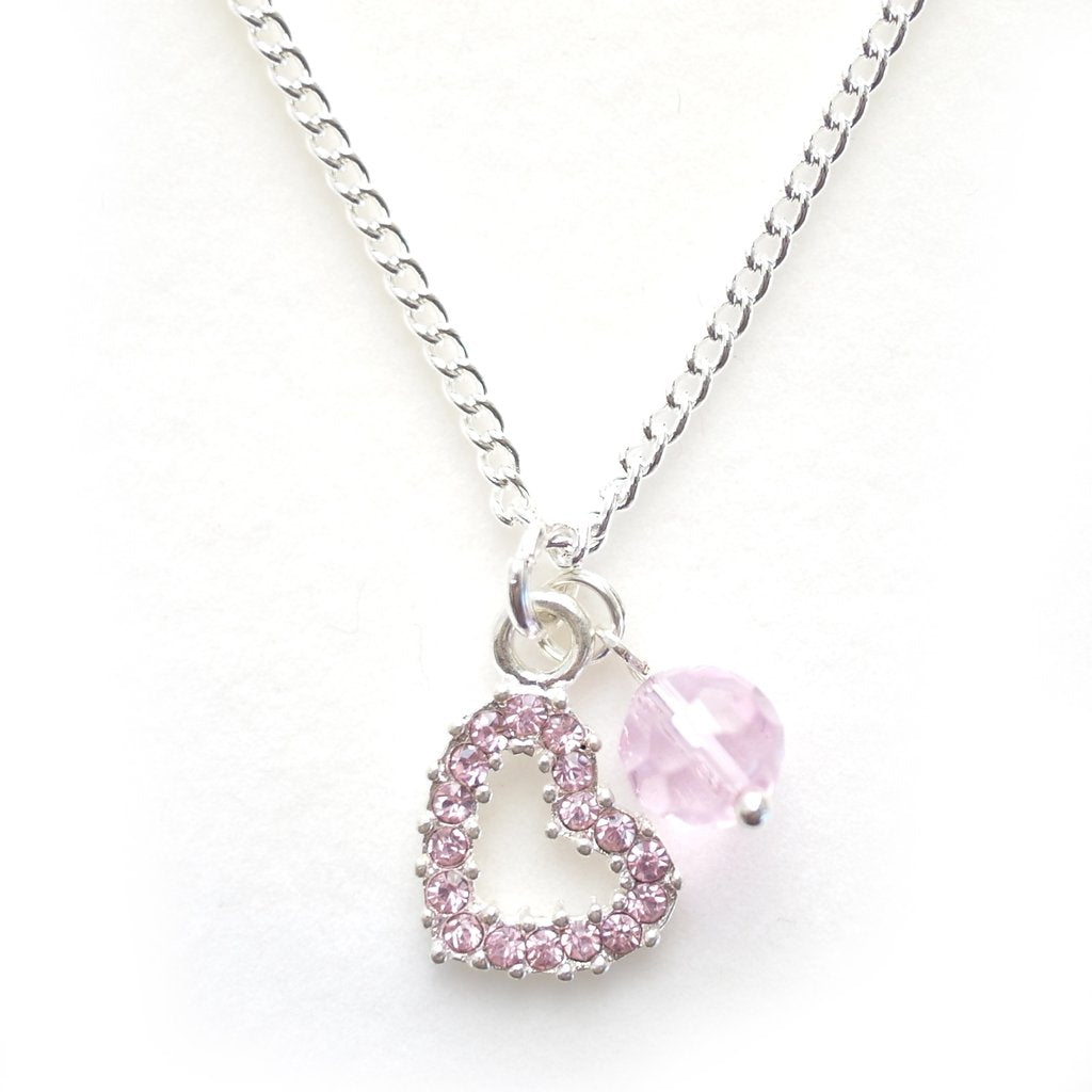 LAUREN HINKLEY - HEART NECKLACE PINK