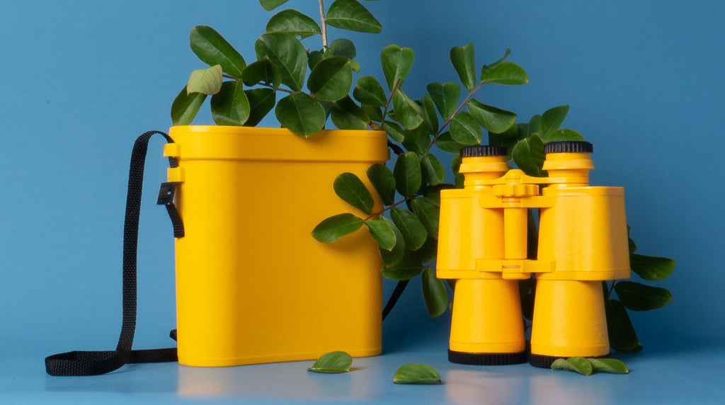 NAVIR SUPER 50 YELLOW BINOCULARS W/ CASE