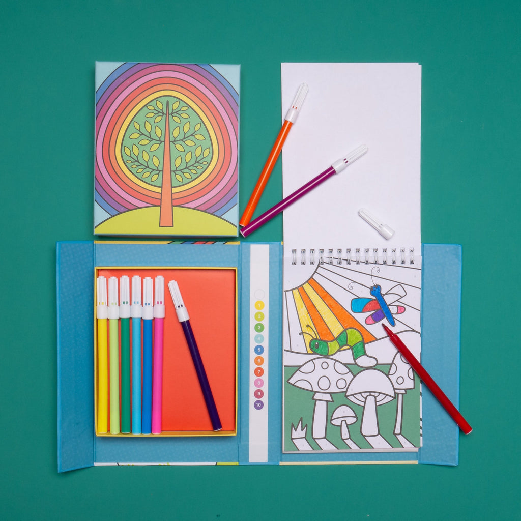 COLOUR BY NUMBERS - RAINBOW GARDEN