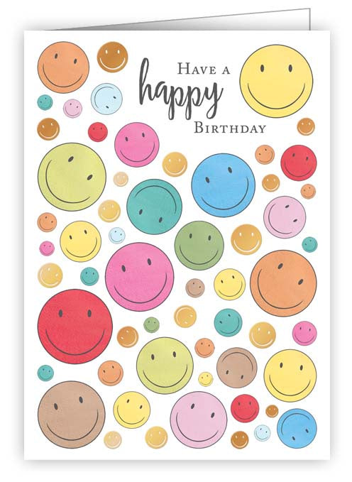 Small gift card - happy birthday smileys