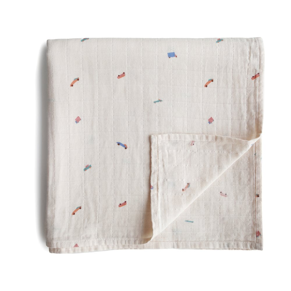 MUSHIE SWADDLE ORGANIC COTTON - CARS