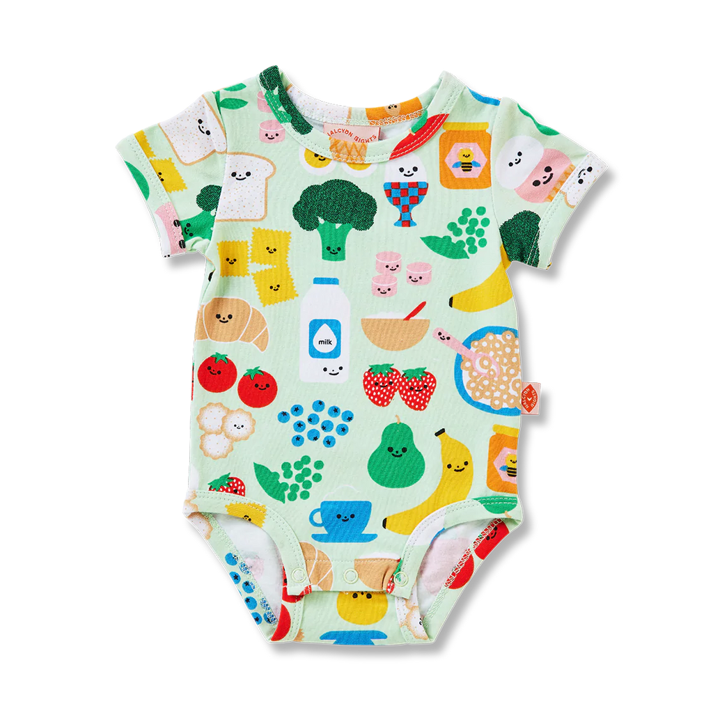 Halcyon Nights - Short Sleeve Bodysuit - Yummy Tummy