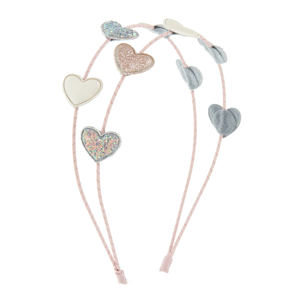 DOUBLE ALICE BAND SPARKLE HEART