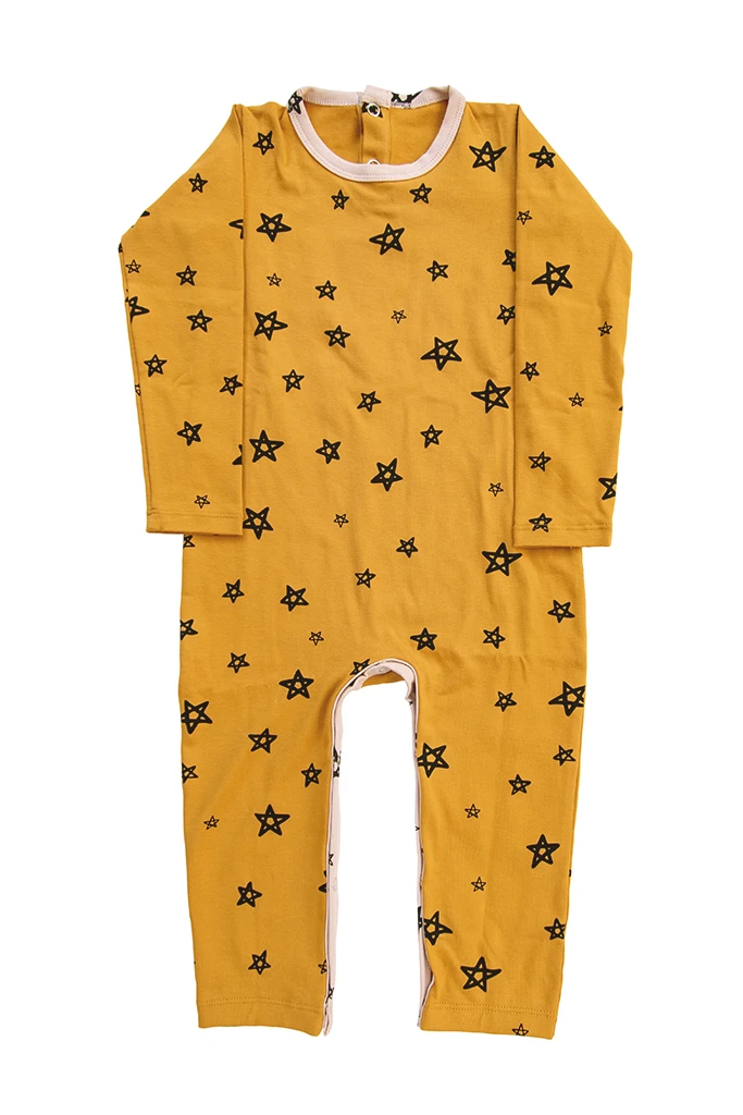 HONEY 'STAR PATCHWORK' LONGSLEEVE ROMPER