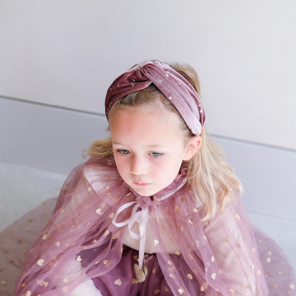 KNOTTED VELVET ALICE BAND - MYSTICAL SUGARPLUM