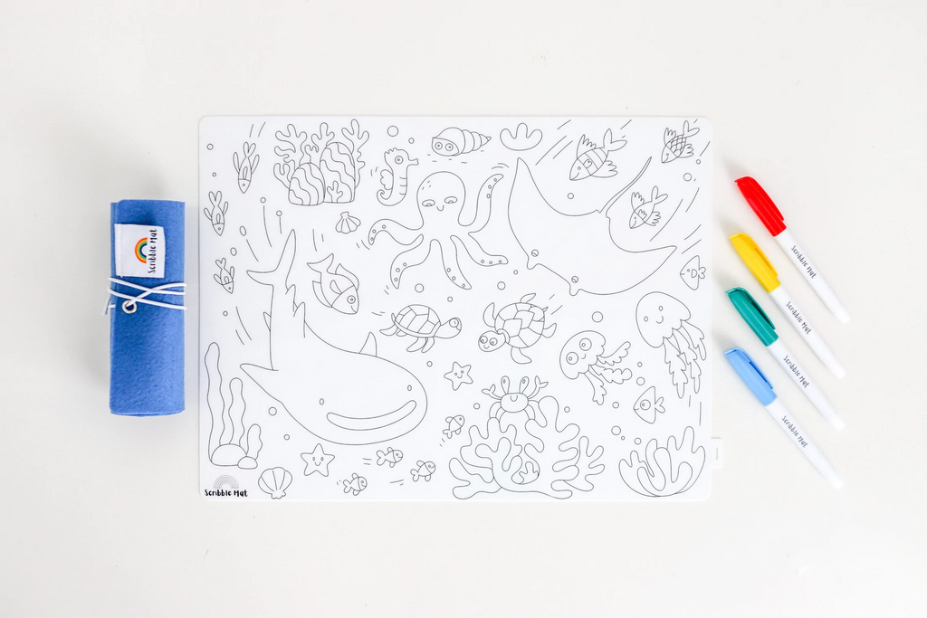 SCRIBBLE MAT - UNDER THE SEA