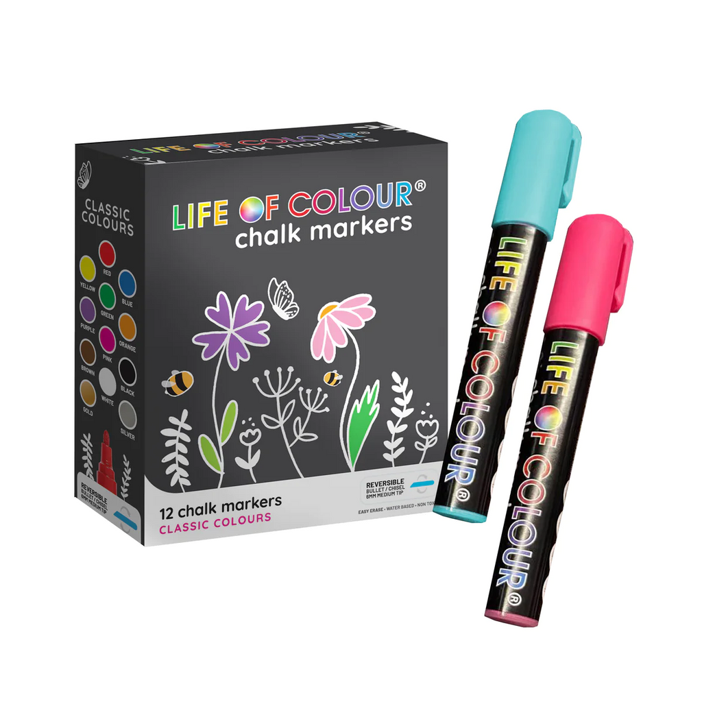 LIQUID CHALK MARKERS - 12 PC