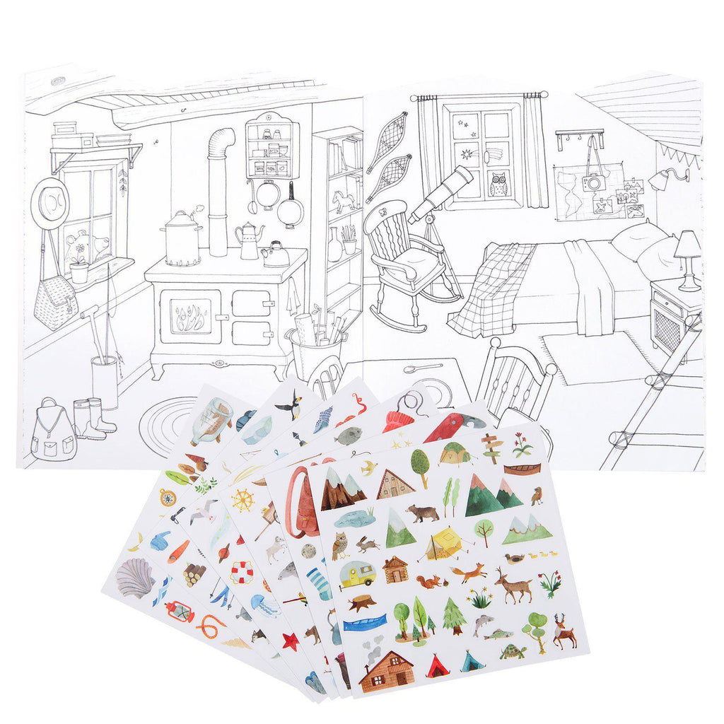 Explorer Sticker & Colouring Book