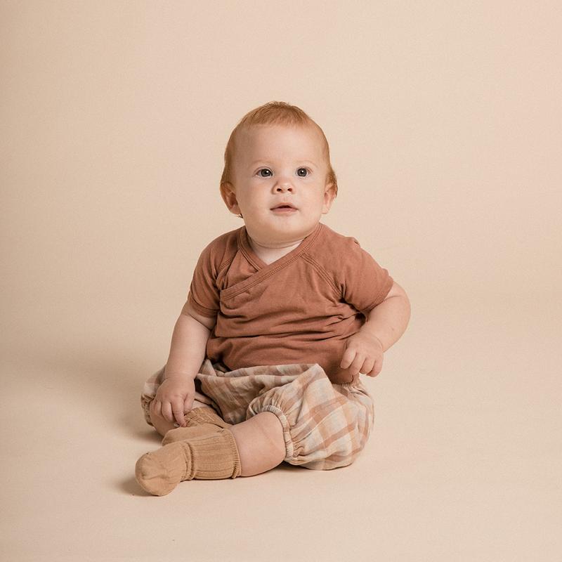 BABY BLOOMERS - ADOBE CHECK - 6 MONTHS
