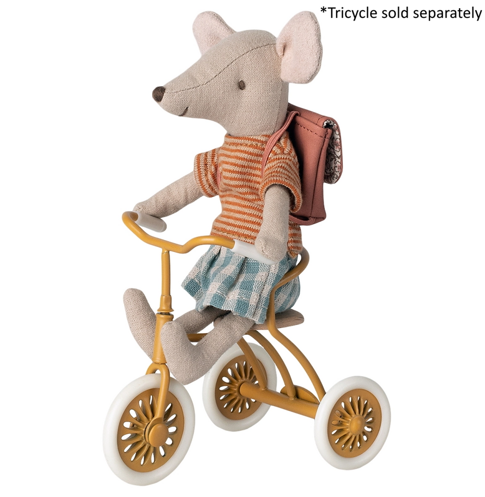 MAILEG - TRICYCLE MOUSE BIG SISTER ROSE
