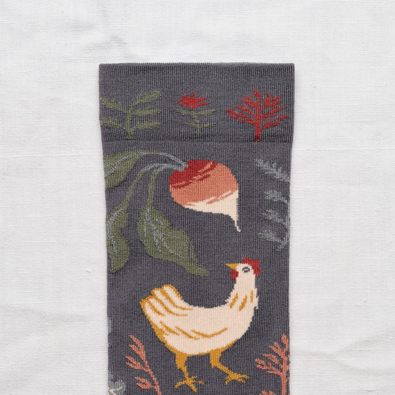 Bonne Maison Socks - L'Automne - Hen Steel