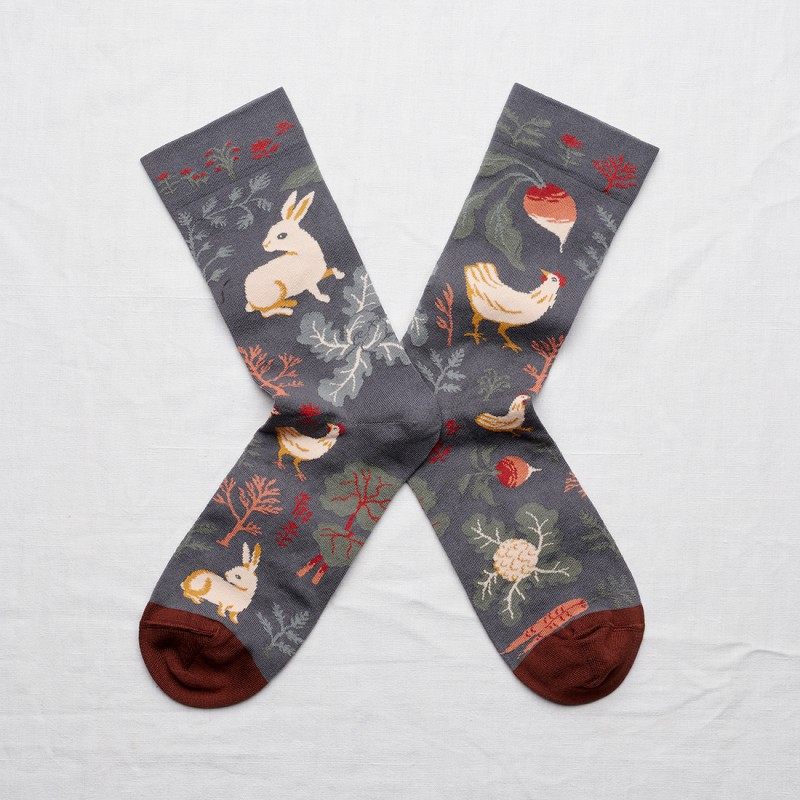 Bonne Maison Socks - L'Automne - Hen Steel