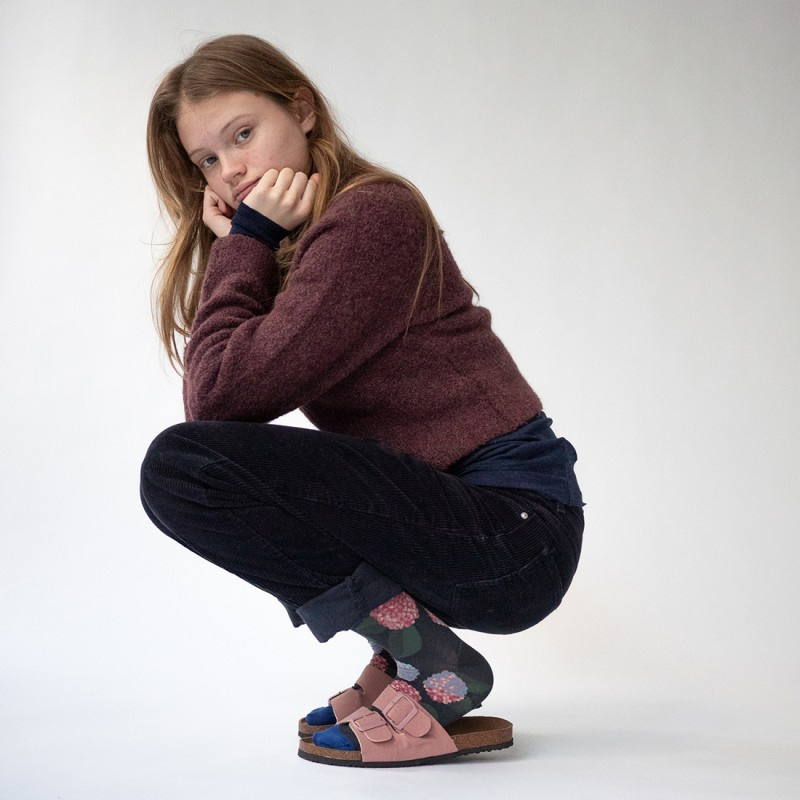 Bonne Maison Socks - Gros Câlin - Hydrangea Night