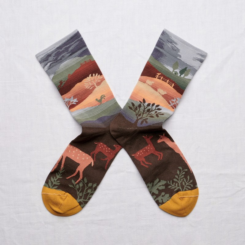 Bonne Maison Socks - L’Automne - Landslide Umber