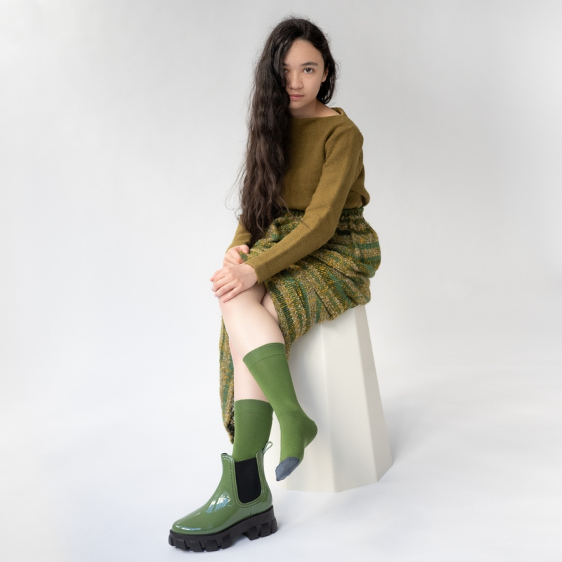Bonne Maison Socks - Unies Pois Rayèes - Cactus